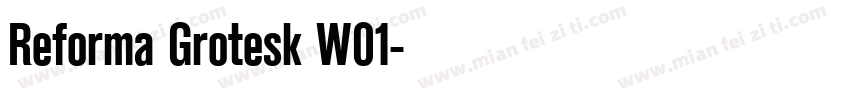 Reforma Grotesk W01字体转换